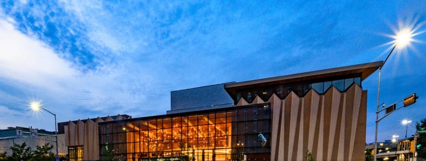 A photo of the Hamel Music Center from outside.