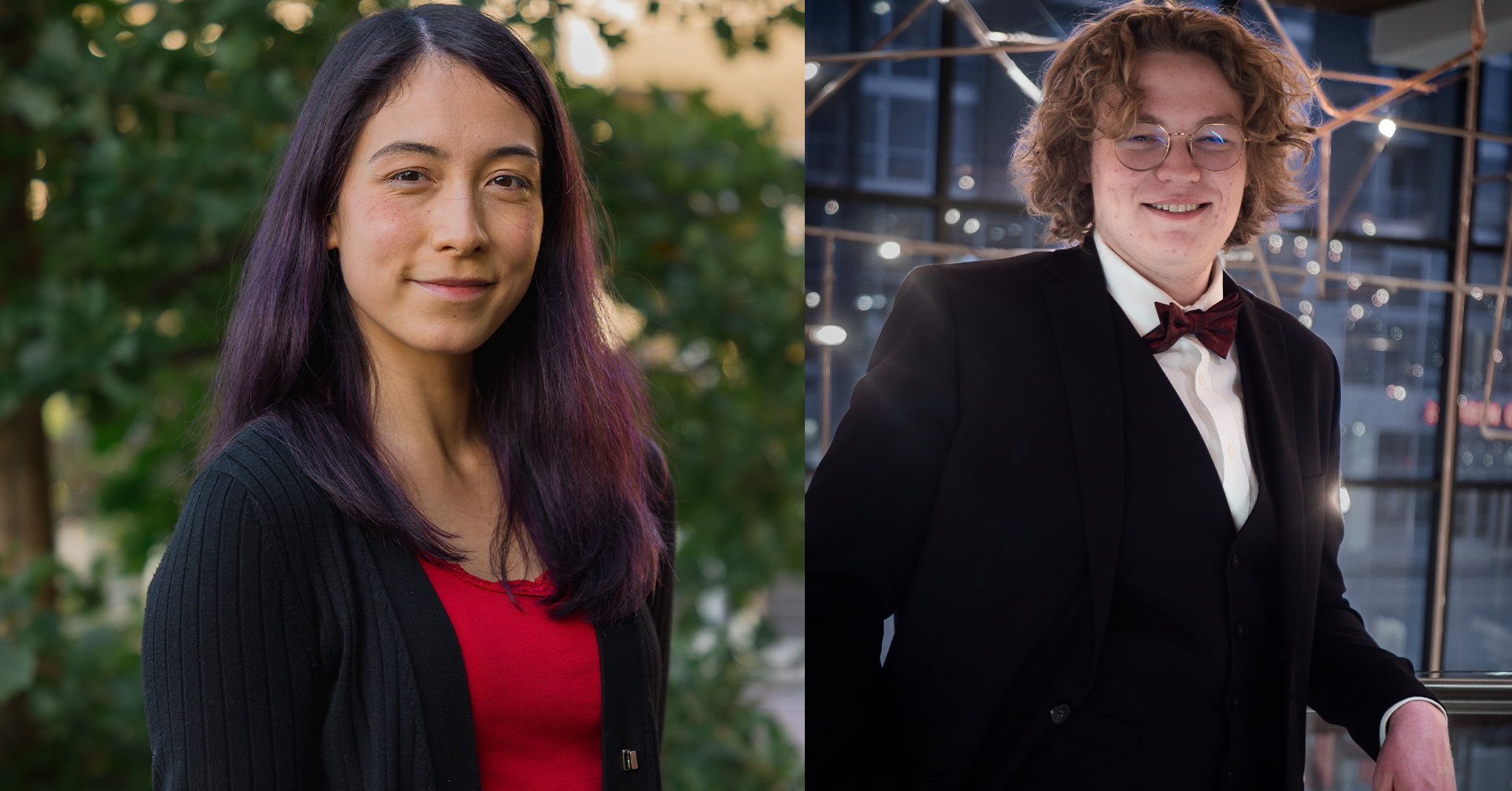 The winners of the 2022 Symphony Orchestra Concerto Competition are Elizabeth Vaughan, piano, and Benjamin Davies Hudson, violin.