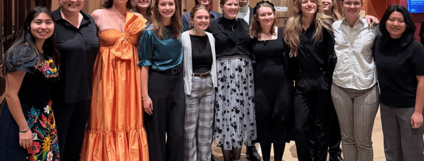 A photo of oboe studio students at the Hamel Music Center.