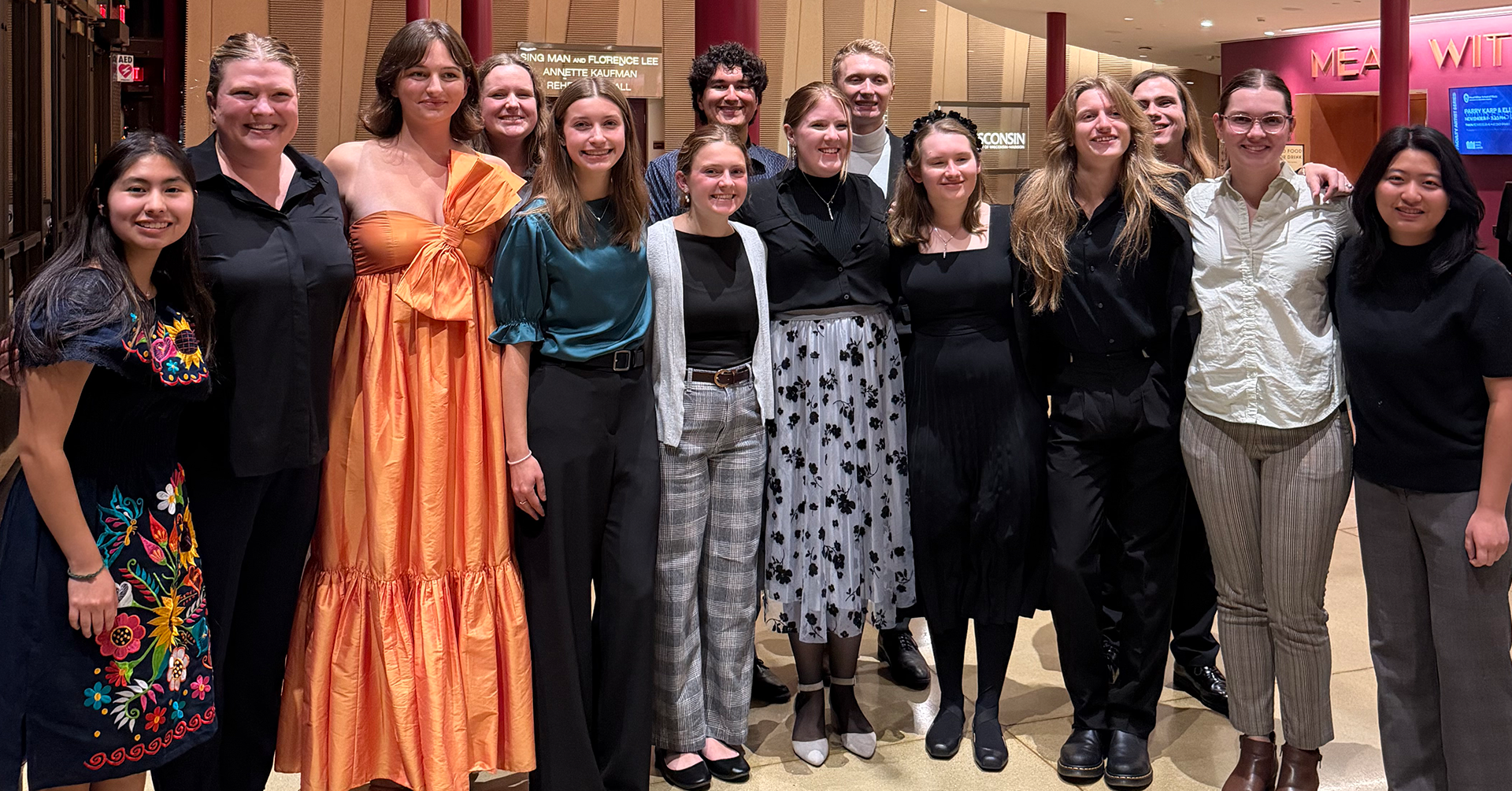 A photo of oboe studio students at the Hamel Music Center.