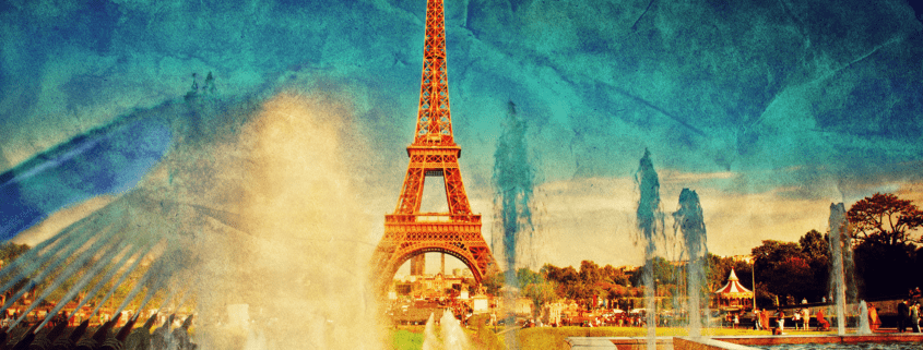 An illustration of the Eiffel Tower used for Joshua Baker's recital.