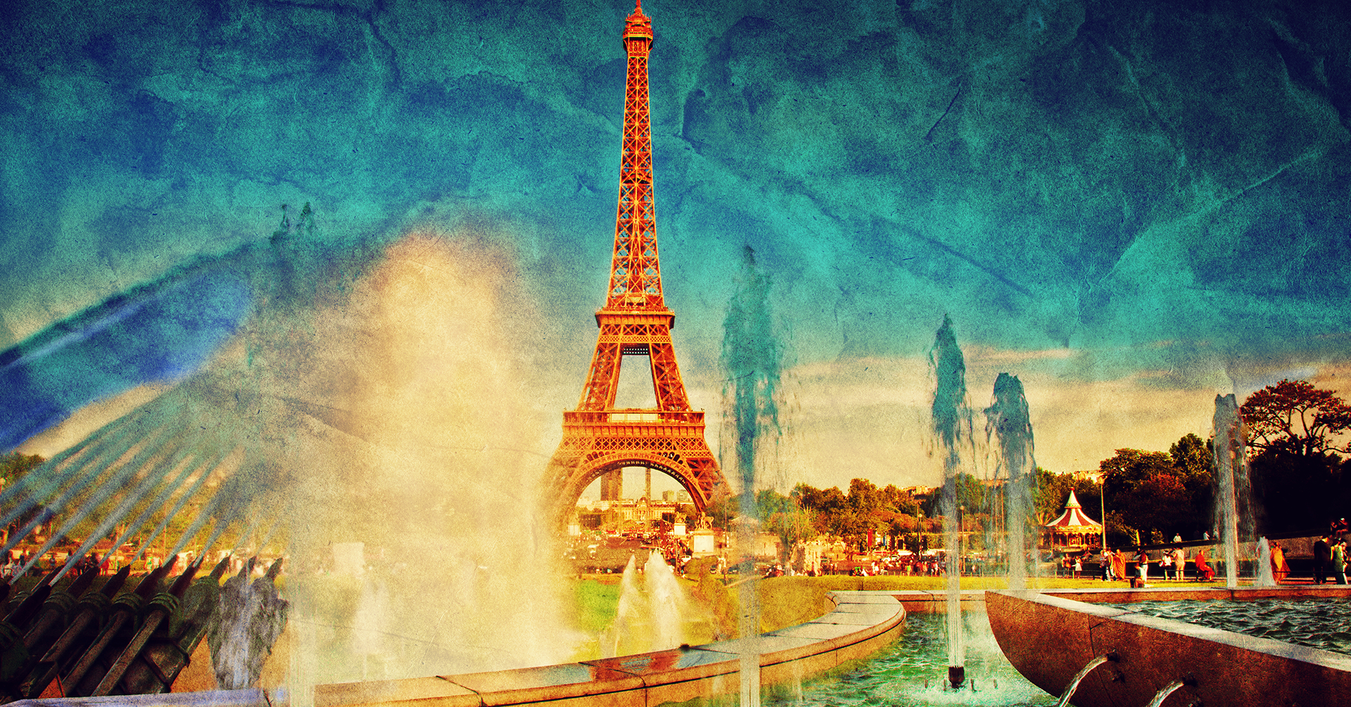 An illustration of the Eiffel Tower used for Joshua Baker's recital.