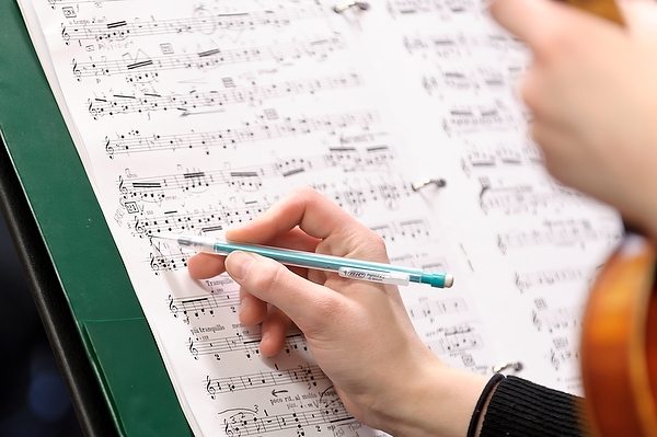 A photo of sheet music.