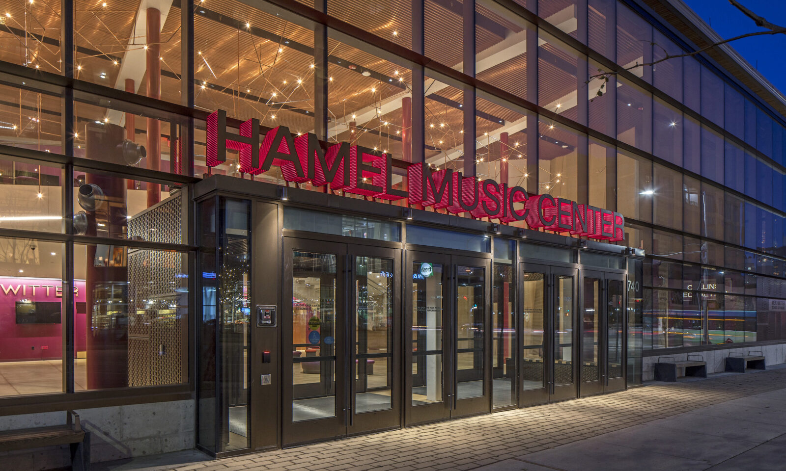 A photo of the Hamel Music Center.