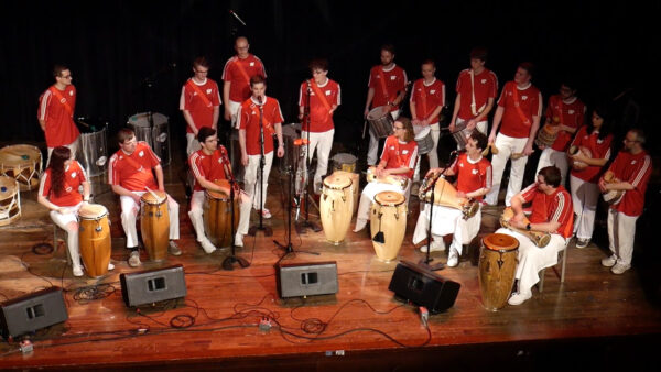 A photo of the World Percussion Ensemble.